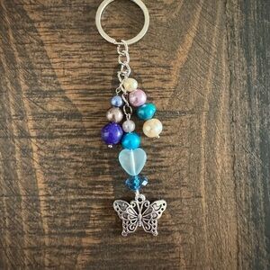 Butterfly Charm Beaded Keychain – NWOT